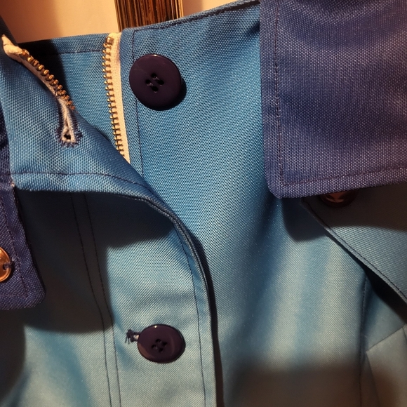 Rebecca Minkoff Blue to Tan Ombre Zip Up Jacket Size Medium - Picture 4 of 10